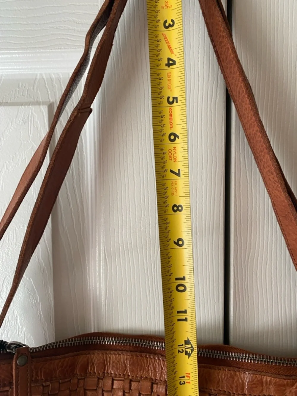VILENCA HOLLAND Brown Distressed Woven Leather Boho Hobo Crossbody Bag